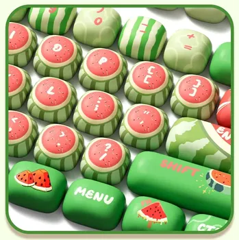 Милые колпачки для клавиш MOG, колпачки для клавиш PBT, 138-клавиш, подарок для девочки, милая новая квадратная термосублимационная механическая клавиатура 6,25U