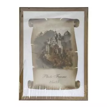 3N04 Рамка деревянная со стеклом, орех, 25*35 см