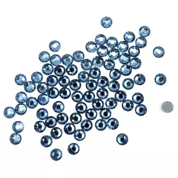 438-11-612 Стразы термоклеевые den.blue SS16 80шт. Preciosa