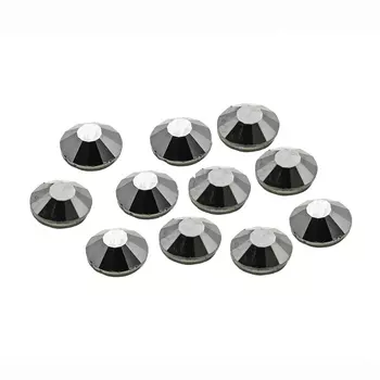 438-11-612 Стразы термоклеевые Jet Hematite Hem SS12 80 шт. Preciosa