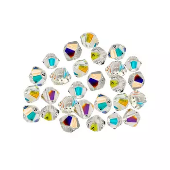 451-69-302 Бусины Биконус Crystal AB 2,4x3мм. 100 шт. Preciosa