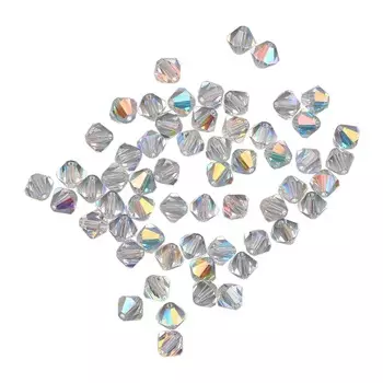 451-69-302 Бусины Биконус Crystal AB 5,7x6мм. 60 шт. Preciosa