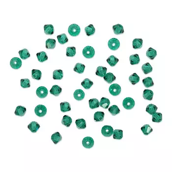 451-69-302 Бусины Биконус Emerald, 2,4x3мм. 50шт. Preciosa