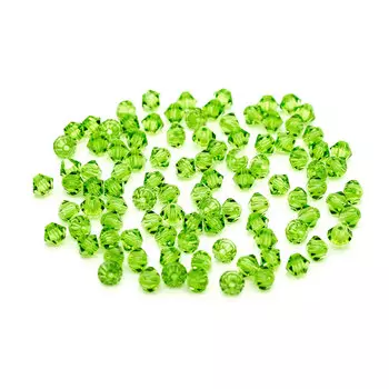 451-69-302 Бусины Биконус Peridot 3,6x4мм. 100 шт. Preciosa
