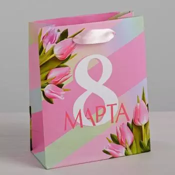 4569585 Пакет ламинированный вертикальный «8 Марта», S 12*15*5,5 см