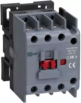 Контактор DEKraft 21922DEK 25А 230В_АС АС3_ АС4 1НО+1НЗ КМ-102