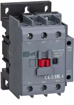 Контактор DEKraft 22007DEK 50А 230В АС3 АС4 1НО+1НЗ КМ-102