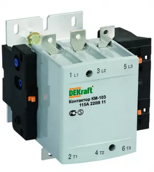 Контактор DEKraft 22151DEK 115А 380В АС3 1НО+1НЗ