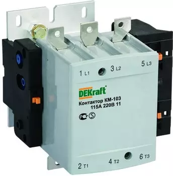 Контактор DEKraft 22152DEK 150А 220В АС3 1НО+1НЗ КМ-103