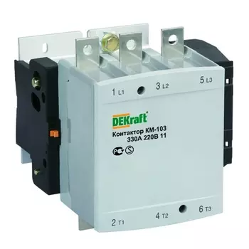 Контактор DEKraft 22163DEK 400А 380В АС3 1НО+1НЗ КМ-103