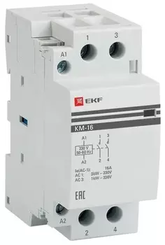 Контактор EKF km-2-16-20 КМ 16А 2NО (2 мод.)