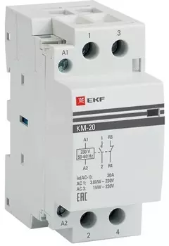 Контактор EKF km-2-20-11 КМ 20А NО+NC (2 мод.)