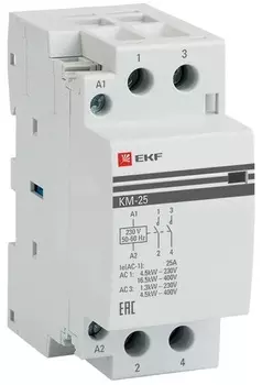 Контактор EKF km-2-25-20 КМ 25А 2NО (2 мод.)