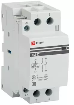 Контактор EKF km-2-32-11 КМ 32А NО+NC (2 мод.)