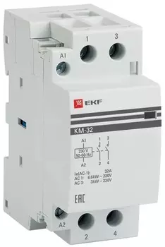 Контактор EKF km-2-32-20 КМ 32А 2NО (2 мод.)