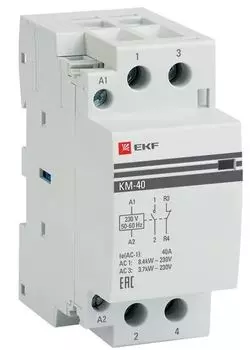 Контактор EKF km-2-40-11 КМ 40А NО+NC (2 мод.)