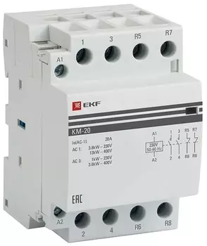 Контактор EKF km-3-20-22 КМ 20А 2NО+2NC (3 мод.)