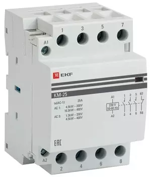Контактор EKF km-3-25-31 КМ 25А 3NО+NC (3 мод.)