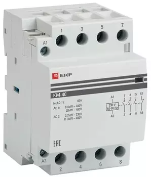 Контактор EKF km-3-40-31 КМ 40А 3NО+NC (3 мод.)