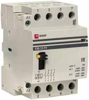 Контактор EKF km-3m-40-40 КМ РУ 40А 4NO (3 мод.)