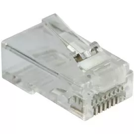 Коннектор Lanmaster LAN-EZ45-8P8C/U6-100 RJ45 тип EZ, 8P8C, UTP, Cat.6, универсальный, покрытие 50 микрон,100 шт.
