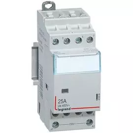 Контактор Legrand 412535 CX - 4П, 400 В~, с катушкой 230 В~, 25 A, 4 Н.О., 2 модуля