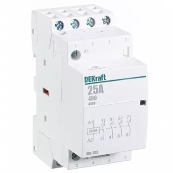 Контактор модульный DEKraft 18067DEK 4НО 25А 230В МК-103