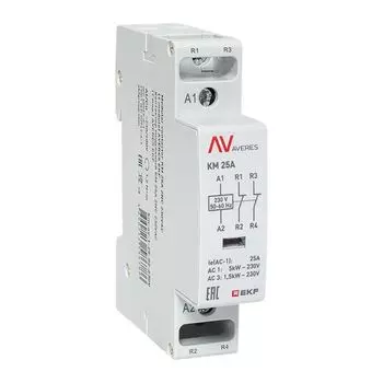 Контактор модульный EKF km-av-1-25-02-230V КМ 25А 2NC 230VAC (1 мод.) AVERES