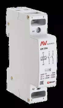 Контактор модульный EKF km-av-1-25-20-24V КМ 25А 2NО 24VAC (1 мод.) AVERES
