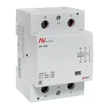 Контактор модульный EKF km-av-3-125-11-230V КМ 125А 1NC+1NO 230VAC (3 мод.) AVERES