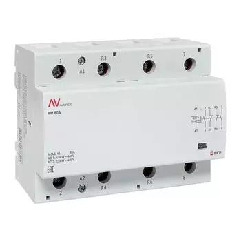Контактор модульный EKF km-av-6-80-22-230V КМ 80А 2NO+2NC 230VAC (6 мод.) AVERES