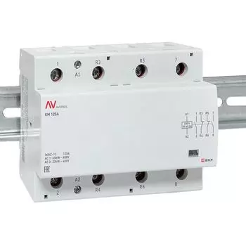 Контактор модульный EKF km-av-6-125-22-230V КМ 125А 2NO+2NC 230VAC (6 мод.) AVERES