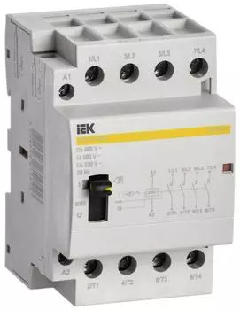 Контактор модульный IEK MKK22-63-40 с ручным управлением КМ63-40МР AC KARAT