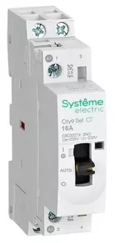 Контактор модульный Systeme Electric C9C32216 City9 Set 2P 2НО 16A AC 230В-230В