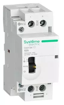 Контактор модульный Systeme Electric C9C32263 City9 Set 2P 2НО 63A AC 230В-230В