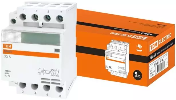 Контактор модульный TDM SQ0213-0018 КМ63/4-32 3НО;1НЗ