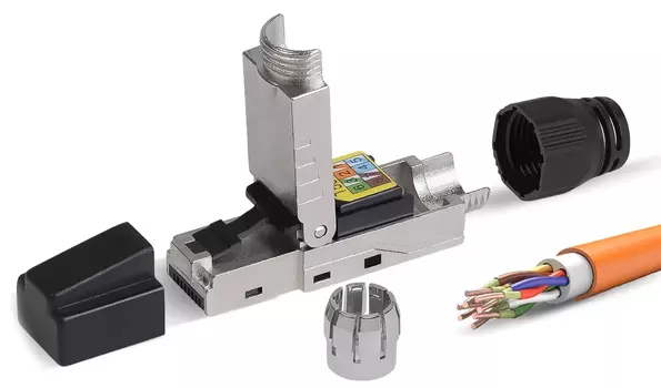 Коннектор RETIC CN-TL-8P8C-C6A-SH-RTC полевой самозажимной RJ-45 (8P8C) cat. 6a, экранированный
