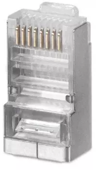 Коннектор RJ-45 (8P8C) FTP cat.5e WRLine WR-8P8C-5E-SH под витую пару, экранированный, универсальный (100 шт в упак.)