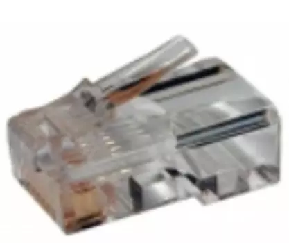 Коннектор TWT TWT-PL12-6P2C/100 телефонный RJ-12 6P2C для розетки (100шт.)