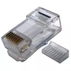 Коннектор TWT TWT-PL45-8P8C-6V UTP, универсальный, со вставкой, 100 шт.