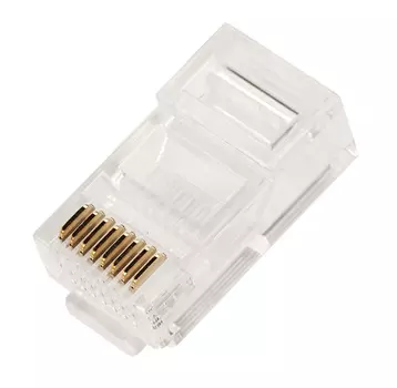 Коннектор TWT TWT-PL45-8P8C/JR100 RJ45 UTP 8P8C, универсальный, cat.5e, 100 шт. в банке