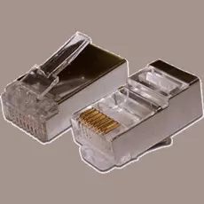 Коннектор TWT TWT-PL45/S-8P8C-6A FTP Кат. 6А , экранированный, универсальный, со вставкой, 100 шт. в упак