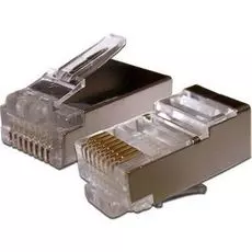 Коннектор TWT TWT-PL45/S-8P8C-6V RJ45 STP 8P8C, универсальный, со вставкой, cat.6, 100 шт.