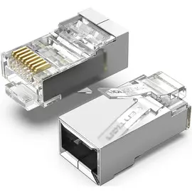 Коннектор Vention IDAR0-10 RJ45 (8p8c), FTP cat. 5e, под витую пару, экранированный (10шт.)