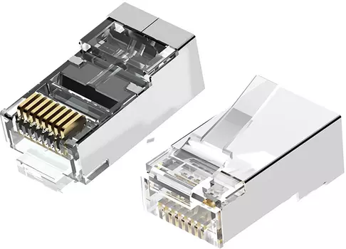 Коннектор Vention IDAR0-50 RJ45 (8p8c), FTP, cat. 5e, под витую пару, экранированный (50шт.)