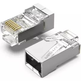 Коннектор Vention IDCR0-50 RJ45 (8p8c), FTP, cat. 6, под витую пару, экранированный (50шт.)
