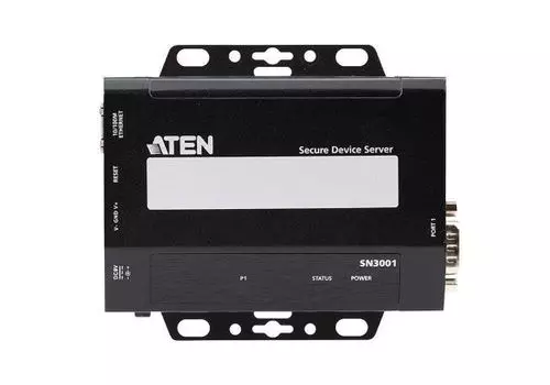Консольный сервер Aten SN3001-AX-G RS232, 1 порт RJ45, TCP/IP, без шнуров и адаптеров DCE/DTE, DC 9V;3-контак.клемма DC 9-48V