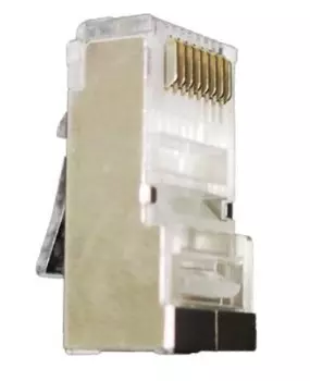 Коннектор BNH B352-1-6A RJ45, кат. 6A, экр., обжимной, для кабелей, цвет: прозрачный