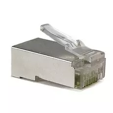 Коннектор Cabeus 8P8C-SH-C6-TWP RJ-45 под витую пару, категория 6 (50 µ"/ 50 микродюймов), экранированный, универсальный (для одножильного и многожиль