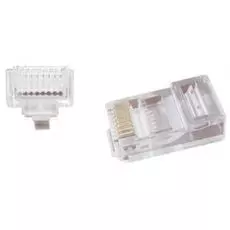 Коннектор Cablexpert LC-PTU-01/10 RJ-45 (8P8C) универсальный. кат.5e. 6m" со сквозным отверстием (10 шт.)